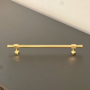 Uchwyt reling meblowy złoty mosiądz polerowany Modern French 224 mm  