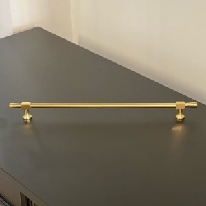 Uchwyt reling meblowy złoty mosiądz polerowany Modern French 320 mm 