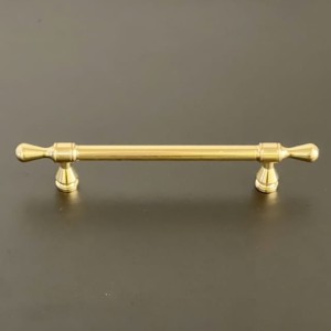 Uchwyt reling meblowy złoty mosiądz polerowany Modern Bow 128 mm 