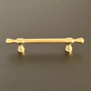 Uchwyt reling meblowy złoty mosiądz polerowany Modern Bow 160 mm 