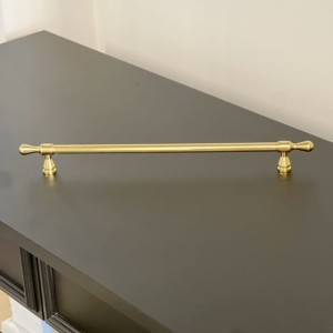 Uchwyt reling meblowy złoty mosiądz polerowany Modern Bow 320 mm 