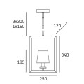 Lampa wisząca LONDON P01007CH-WH