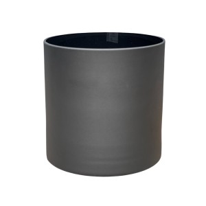 Wazon szklany cylinder czarny matowy  20x20cm 