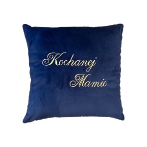 Poduszka welurowa z dedykacja na zamowienie  