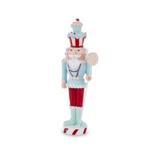 Figurka dziadka do orzechów niebiesko czerwona Candy Loops 11,5x7,5xh33cm