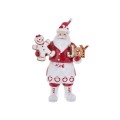 Figurka Mikołaja biało  czerwona Candy Cande 12x22x33cm