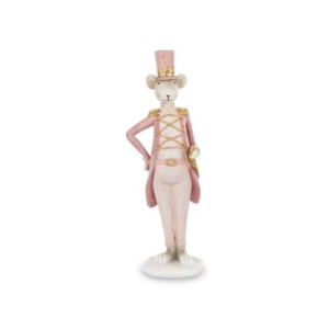 Figurka myszy różowa nutracker no 1 7x6x21,5cm	