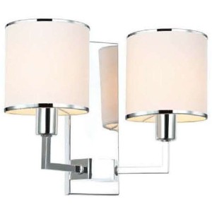 Kinkiet metalowy srebrny Casa Cromo Parette 30,5x23cm 