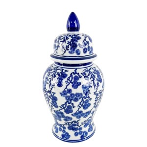 Waza ceramiczna biało niebieska Blue  36x18x18cm
