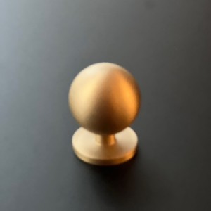 Gałka meblowa złota kula mosiądz szczotkowany matowy Ball 
