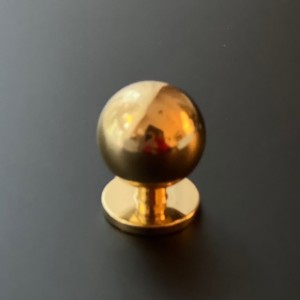 Gałka meblowa złota kula mosiądz polerowany Ball 