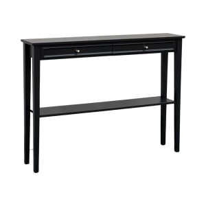 Konsola drewniana czarna z półką Giorgio no2 130x25xh90cm 