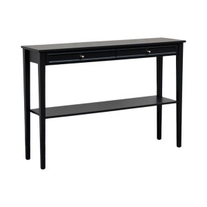 Konsola drewniana czarna z półką Giorgio no2 130x35xh90cm 