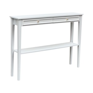 Konsola drewniana z półką biały matowy Giorgio no2 120x25x90cm   