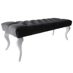 ŁAWECZKA PIKOWANA TAUPE VELVET MADAME