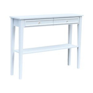 Konsola drewniana z półką biały matowy Giorgio no2 100x25x75cm 