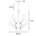 Lampa wisząca CANNES P12746BR