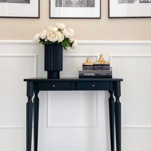 Konsola drewniana czarna Lord 80x25x74cm