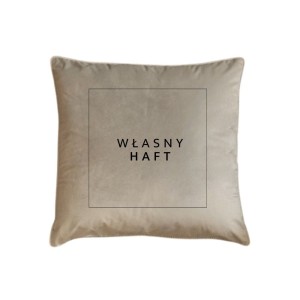 Poduszka welurowa personalizowana własny haft 
