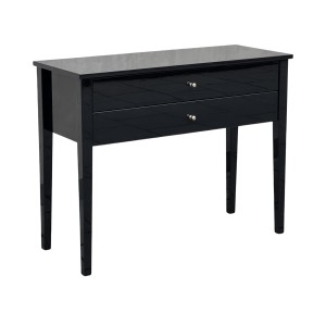 Komoda drewniana czarna wysoki połysk z szufladami New York