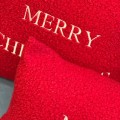 Poduszka świąteczna czerwona boucle HO HO HO