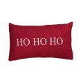 Poduszka świąteczna czerwona boucle HO HO HO