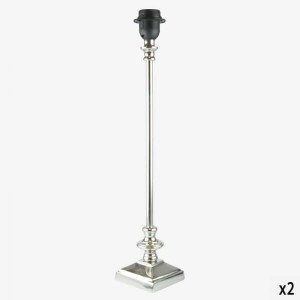 Lampa stołowa metalowa srebrna Shape h50,5cm