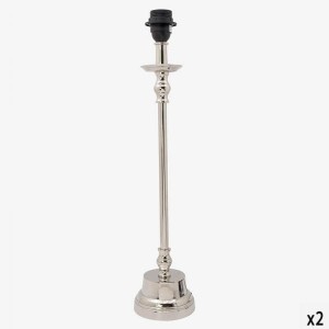 Lampa stołowa metalowa srebrna Yacht Club h55cm