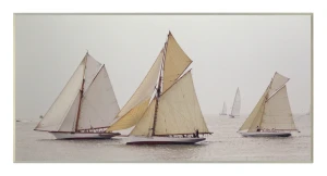 Obraz w stylu nadmorskim  Żaglowce  71x36x1,2cm.