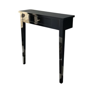 Konsola drewniana czarny wysoki połysk Genua 