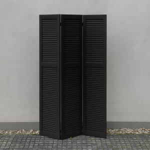 Parawan drewniany czarny w stylu Hampton wybierz rozmiar 