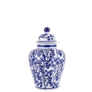 Waza ceramiczna biało niebieska Blue  no2 30x17x17cm
