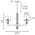 Lampa wisząca SUTTON P06385AU-WH