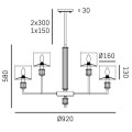 Lampa wisząca SUTTON P09378AU-WH