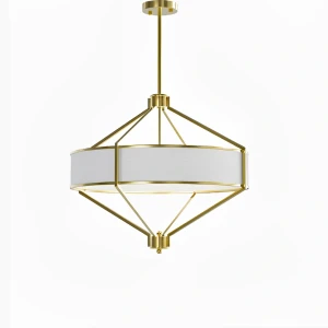  Lampa wisząca metalowa złota  Zundo Old Gold 60 cm