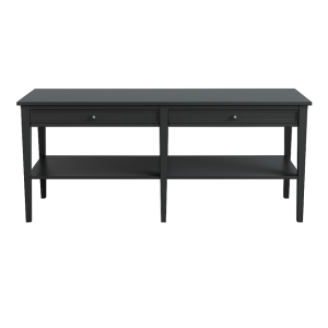 Konsola czarna szeroka  z półką Giorgio 