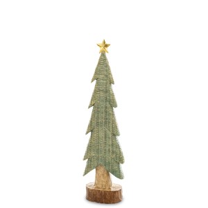 Figurka dekoracyjna Choinka zielona z gwiazdką h38,5cm