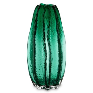 Wazon szklany nowoczesny zielony  h34,5