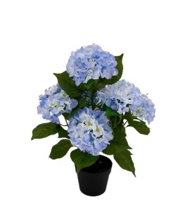 Hortensja sztuczna w doniczce błękitna h 60cm