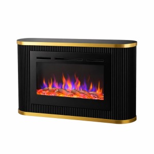 Kominek elektryczny złoto czarny Bocaro 