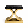 Stolik boczny złoty blat czarny CC