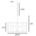 Lampa wisząca NORFOLK P04576AM-WH