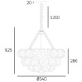 Lampa wisząca COMO P07552AM