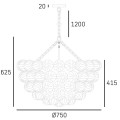 Lampa wisząca COMO P13569AM