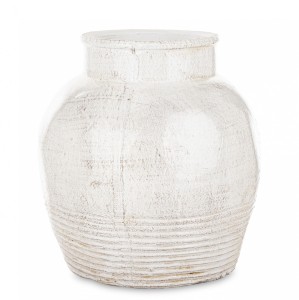 Wazon ceramiczny biały patynowany h25cm