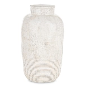 Wazon ceramiczny biały patynowany h37cm