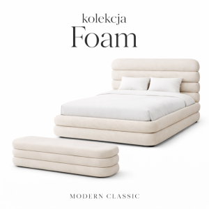 Łóżko z pojemnikiem na pościel Foam