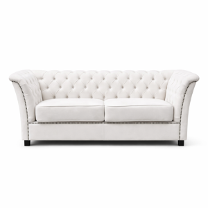 Sofa tapicerowana rozkładana Chesterfield nity  Windsor 2 os 175 cm