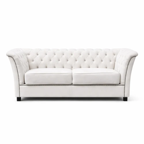 Sofa tapicerowana rozkładana Chesterfield nity  Windsor 2 os 175 cm