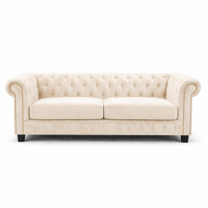 Sofa rozkładana tapicerowana Chesterfield 